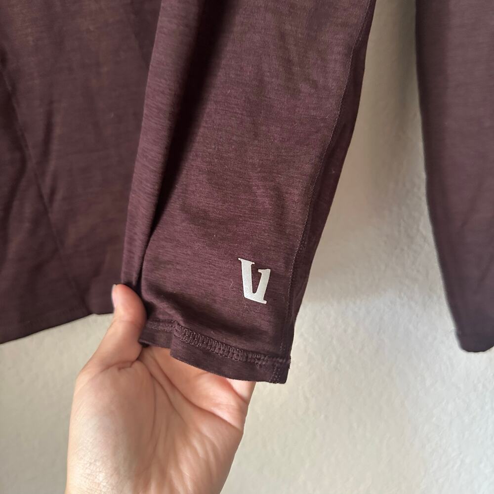 Vuori Men's Ease Performance Half Zip Mahogany Heather Size Medium - Picture 5 of 7